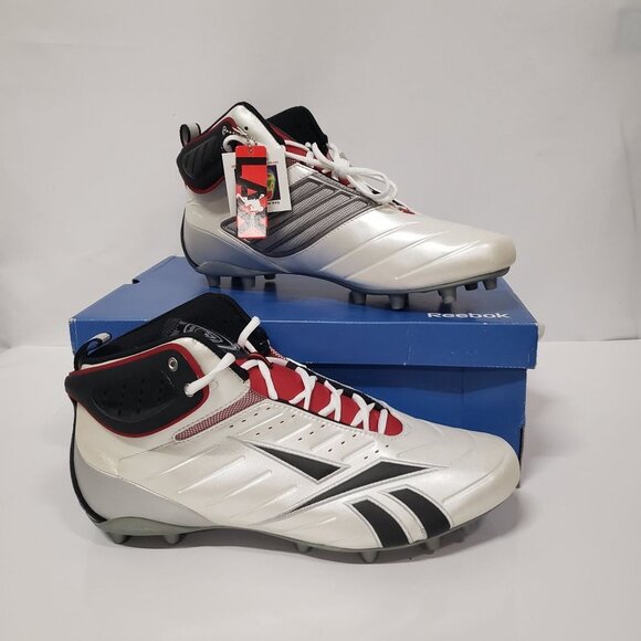 Reebok Men\'s Bulldodge Mid M2 III KFS Lacrosse Cleats in White/Black/Red Size 14 main image 7